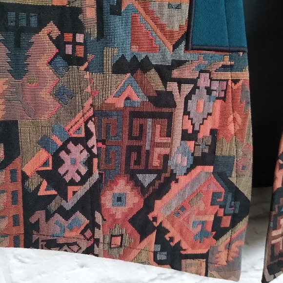 80's Vintage Style Embroidered Southwest Vest - Picture 5 of 5